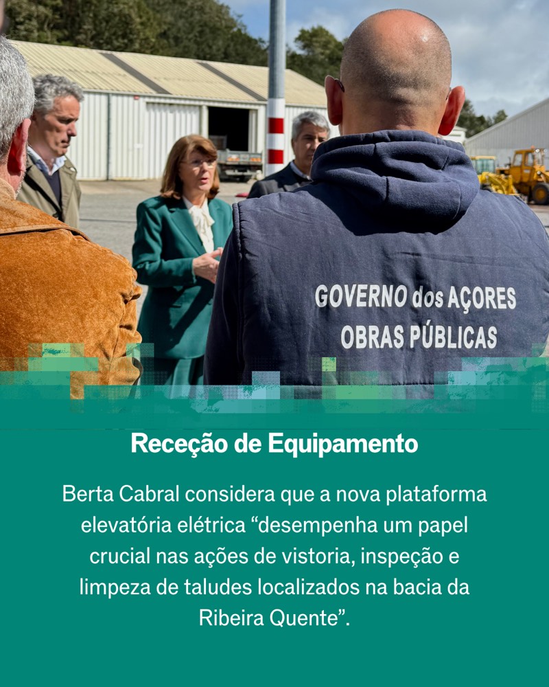 Açores reforçam capacidade de mitigação de riscos geomorfológicos com nova plataforma elevatória elétrica